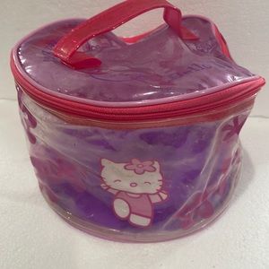 Vintage 2002 Sanrio Hello Kitty tote cosmetic bag transparent stadium purse girl